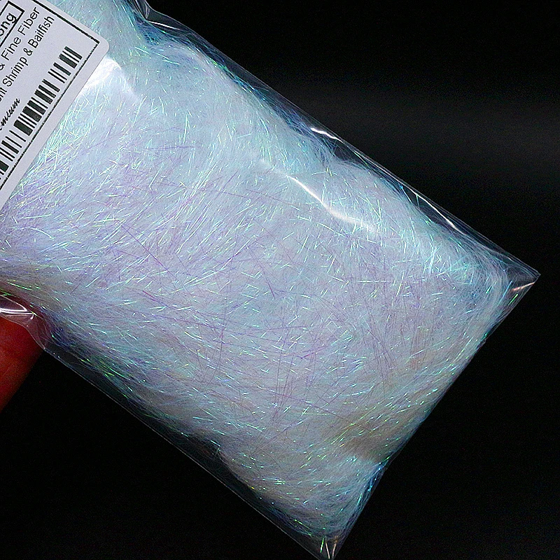 Royal Sissi new 1pack net 4grams 65mm medium long ice wing fiber shimmer then ice dubbing for crazy charlie small baitfish lure