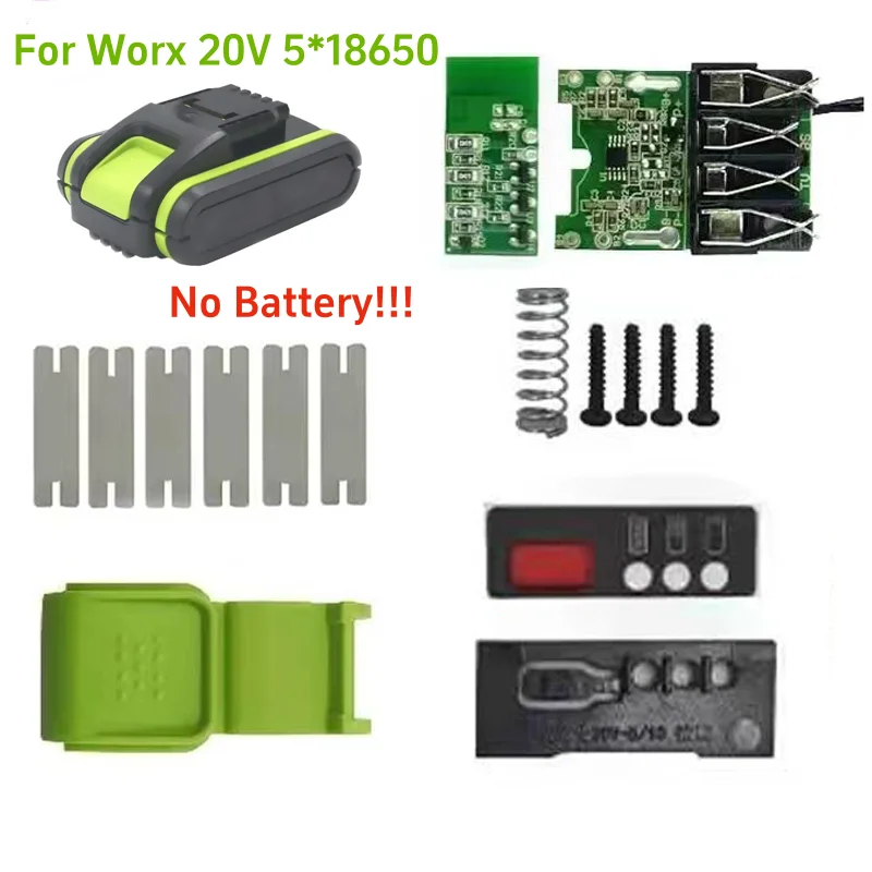 For Worx 20V Li-ion Battery Case PCB Charging Protection Circuit Board For Worx 20V Label WA3551 WA3572 WA3590