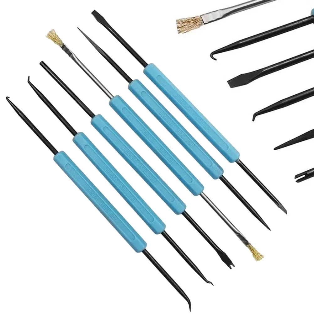 6Pcs/Set Desoldering Aid Tool Kit Soldering Aid Assist Repair Tools PCB Cleaning Repair Tool Electronic Components Welding Tool