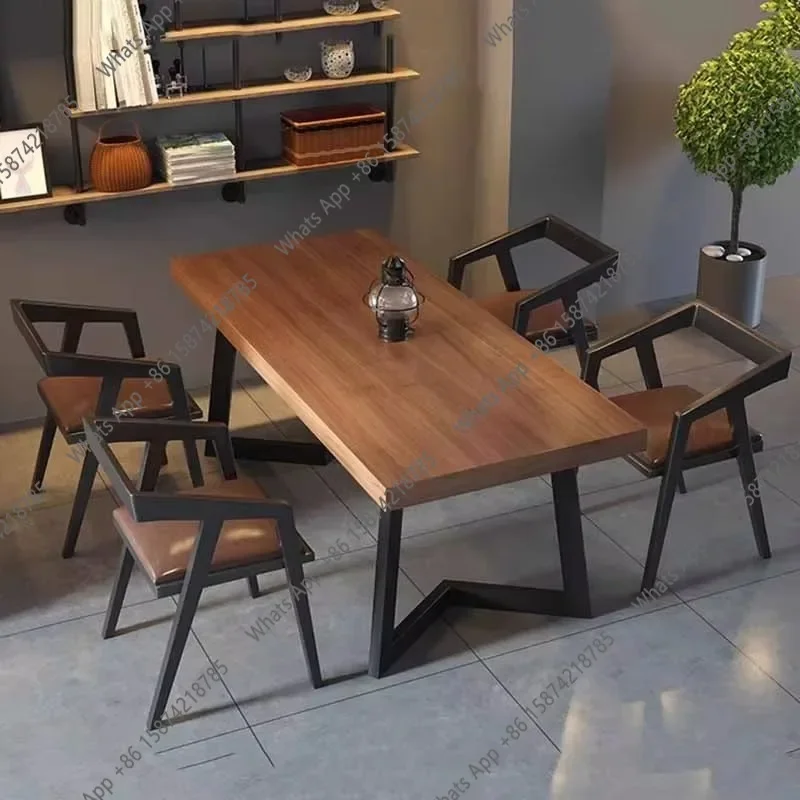 

New Sm Unique Kitchen Dining Table Light Luxury Oilproof Modern Conference Tables Restaurant Space Saving Mesas De Comedor Furni