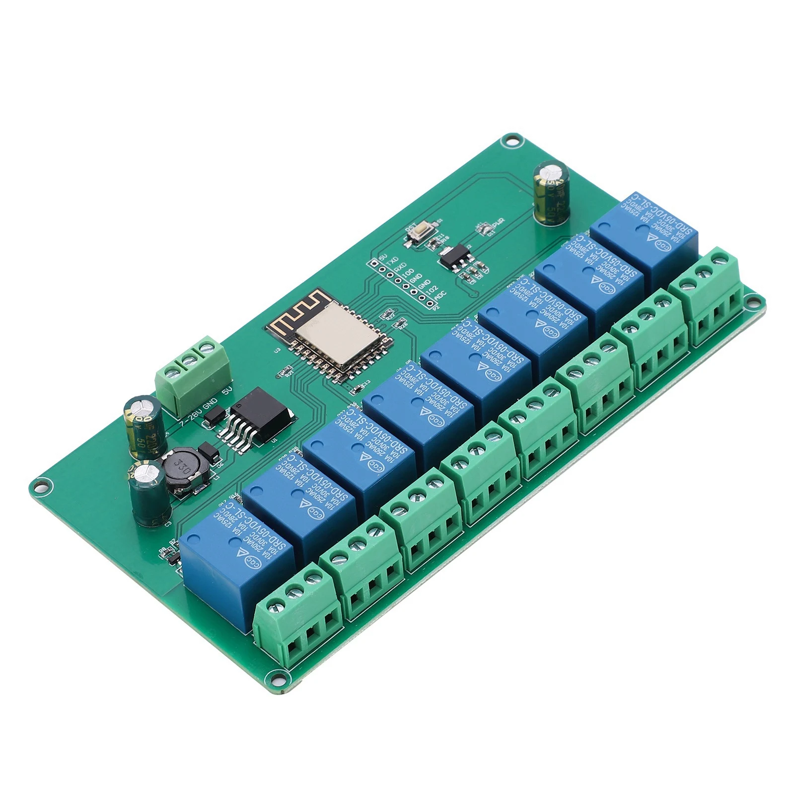 ESP8266 Relay Module Relay Module Relay Module WIFI 8‑Channel ESP8266 Development Board for Wireless Control  7‑28V / 5V