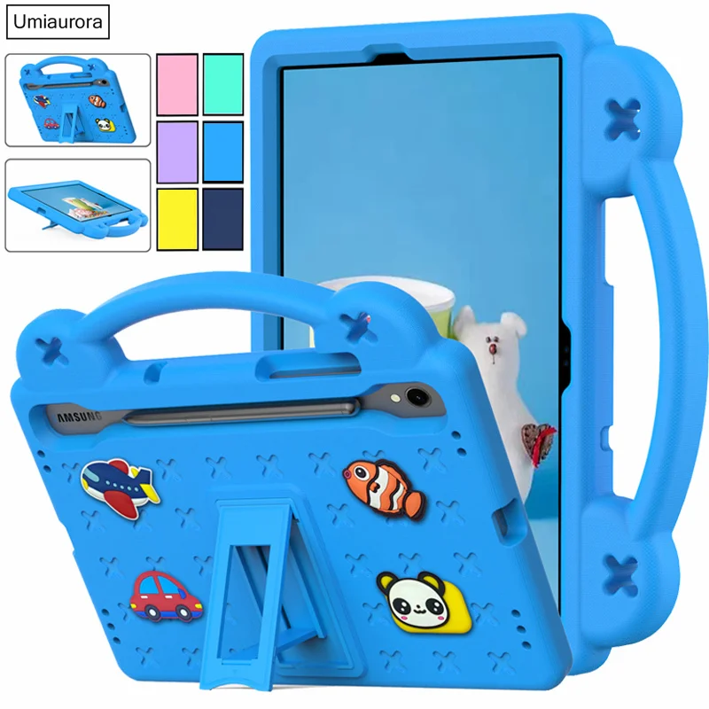 

For Samsung Tab S7 S8 S9 Ultra S10 FE Plus 13.1 inch SM-X620 SM-X520 X920 X610 X510 Kids Shockproof EVA Tablet Case Stand Funda