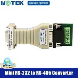 UOTEK Mini RS485 to RS232 Converter Serial Adapter DB9 Connector Bidirectional Transmission ±15KV ESD UT-2201