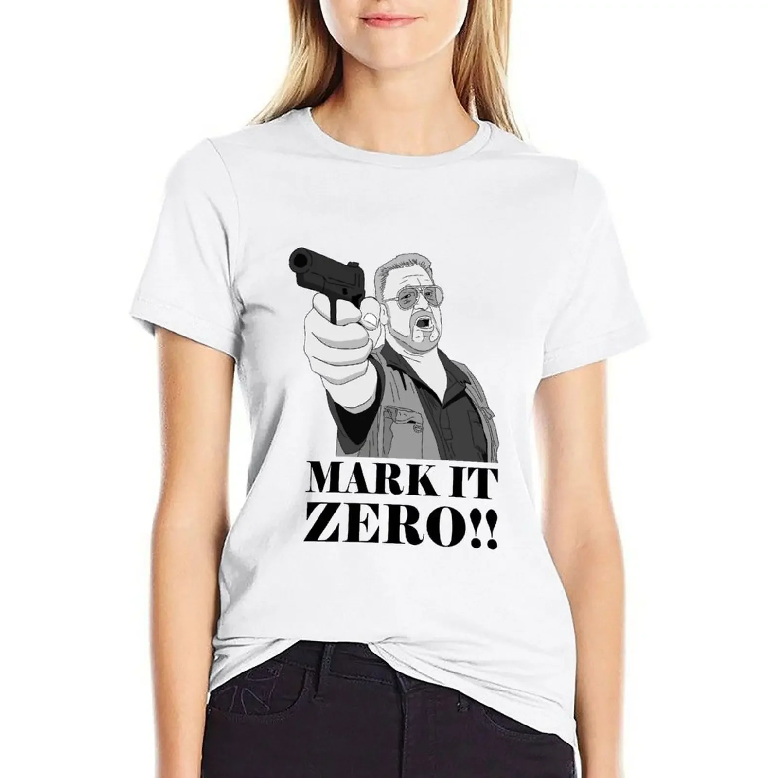 Mark it Zero! Big Lebowski T-shirt oversized Short sleeve tee t-shirts for Women graphic tees