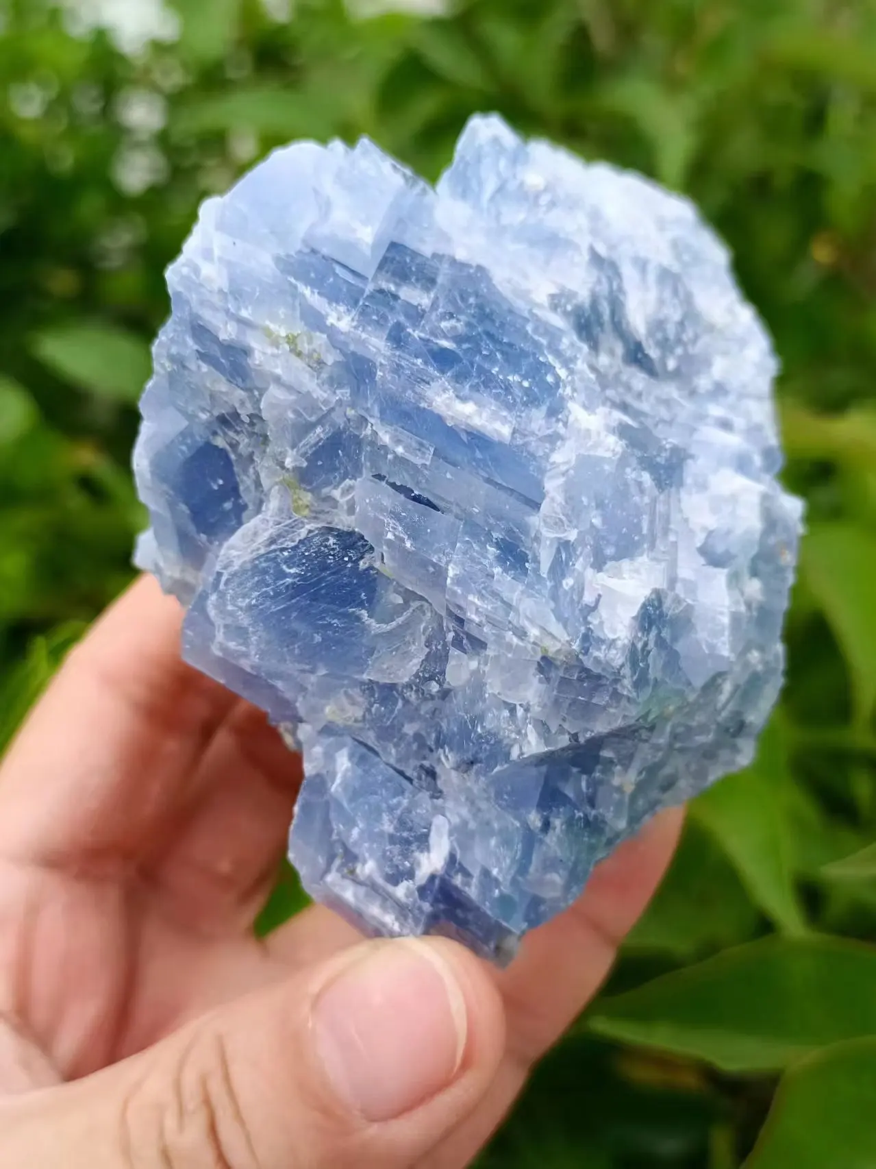 Natural Blue Calcite, Kyanite Crystal Quartz Ore, Mineral Reiki Healing Stone, Energy Degaussing Meditation Stone