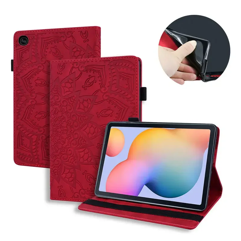 Embossed Cover For Samsung Galaxy Tab S6 Lite 10.4" Tablet Case SM-P620 SM-P625 SM-P613 SM-P619 SM-P610 SM-P615 Flip Book Funda