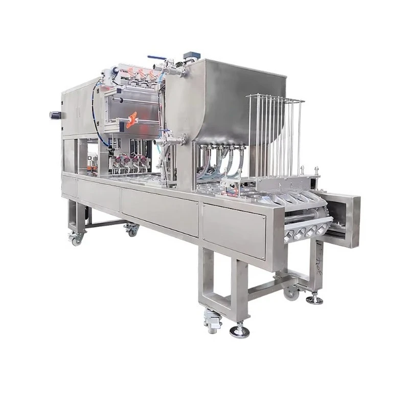 LT-BG60A-4 Cup Filling Sealing Machine for Food/Beverage/Sauce  Full-Auto Plastic/Paper Cup Sealer with High-Speed Packaging