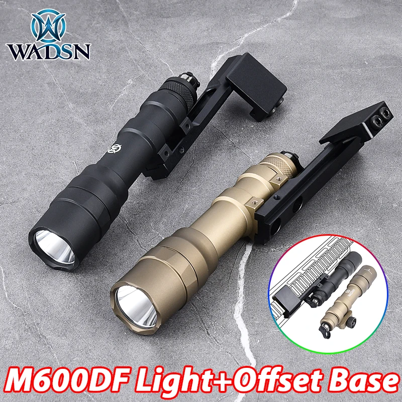 

Тактический фонарик M600 M600DF Surefir Scout Light M-lok 45 ° Смещенное адаптивное крепление подходит для аксессуаров Keymod 20 мм Rail Base для страйкбола