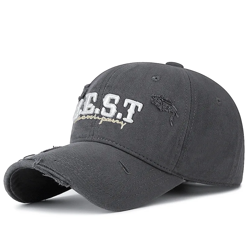 Mens Holes Baseball Cap Casual BEST Letter Embroidery Snapback Caps for Women Street Cotton Soft Top Trucker Dad Hats Sun Hats image 2
