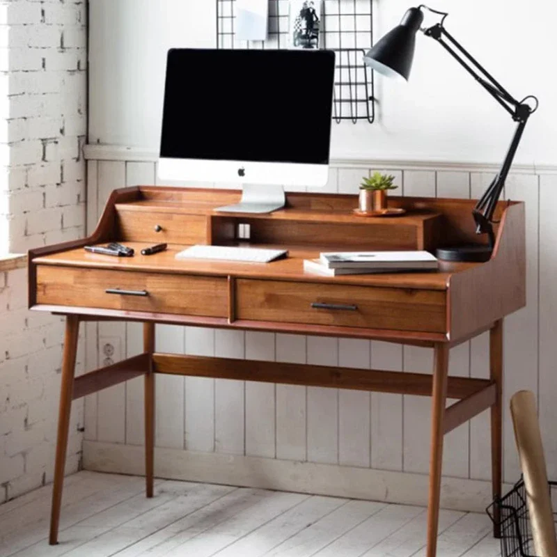 

Oak Storage Desk Cherry Black Walnut Computer Desk Small Unit Student Solid Wood Writing Desk Table