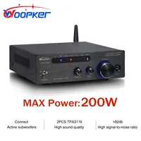 Woopker Sound Amplifier TPA3116 D2 100W Mini HiFi Stereo Class D Amplifier Bluetooth Audio Amplifier Woofer Tweeter Home Theater