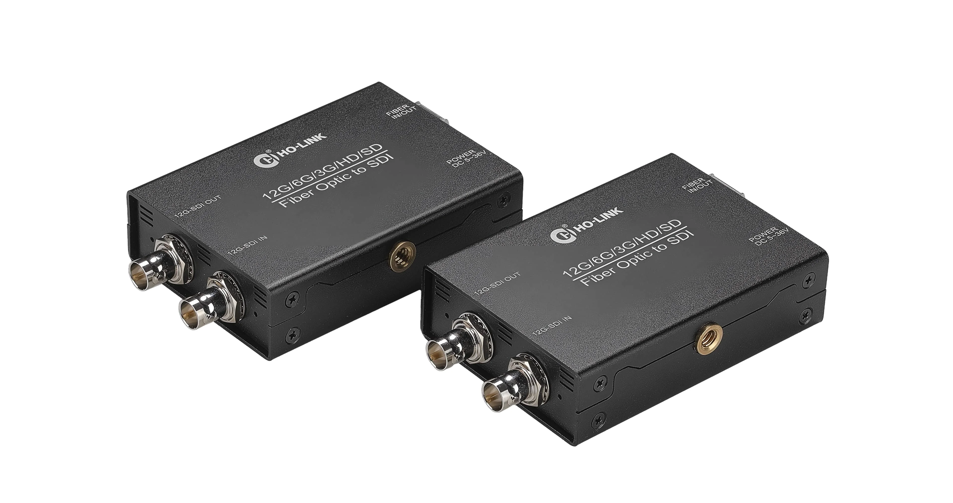 Bidirectionele 12G SDI-videogerapparatuur met SFP-transceiver Uitbreiding van 4K/UltraHD-signalen via lange afstanden
