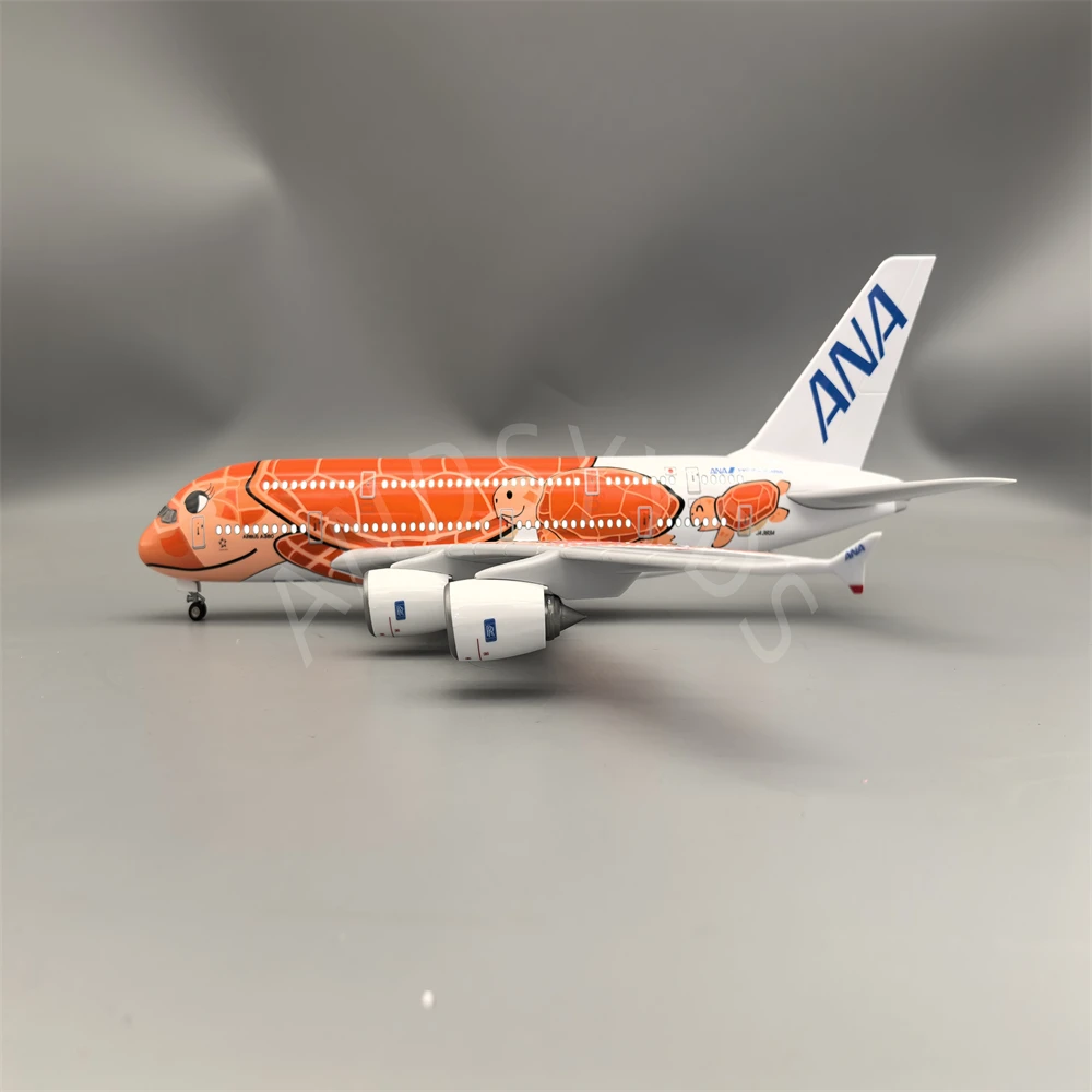 1:160 47CM Japan Air ANA Toys Airbus A380 Model Plane Cartoon Sea