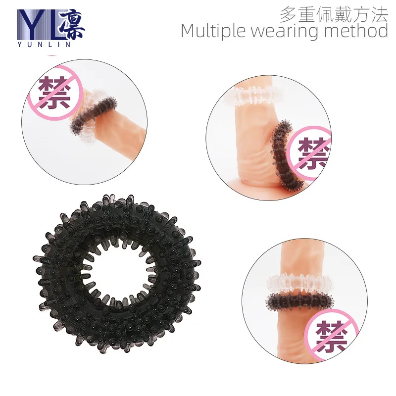 

Men's masturbation delay penis ring penis restraint crystal sheep eye ring multi-point excitement lock sperm Ring NEW BOXED