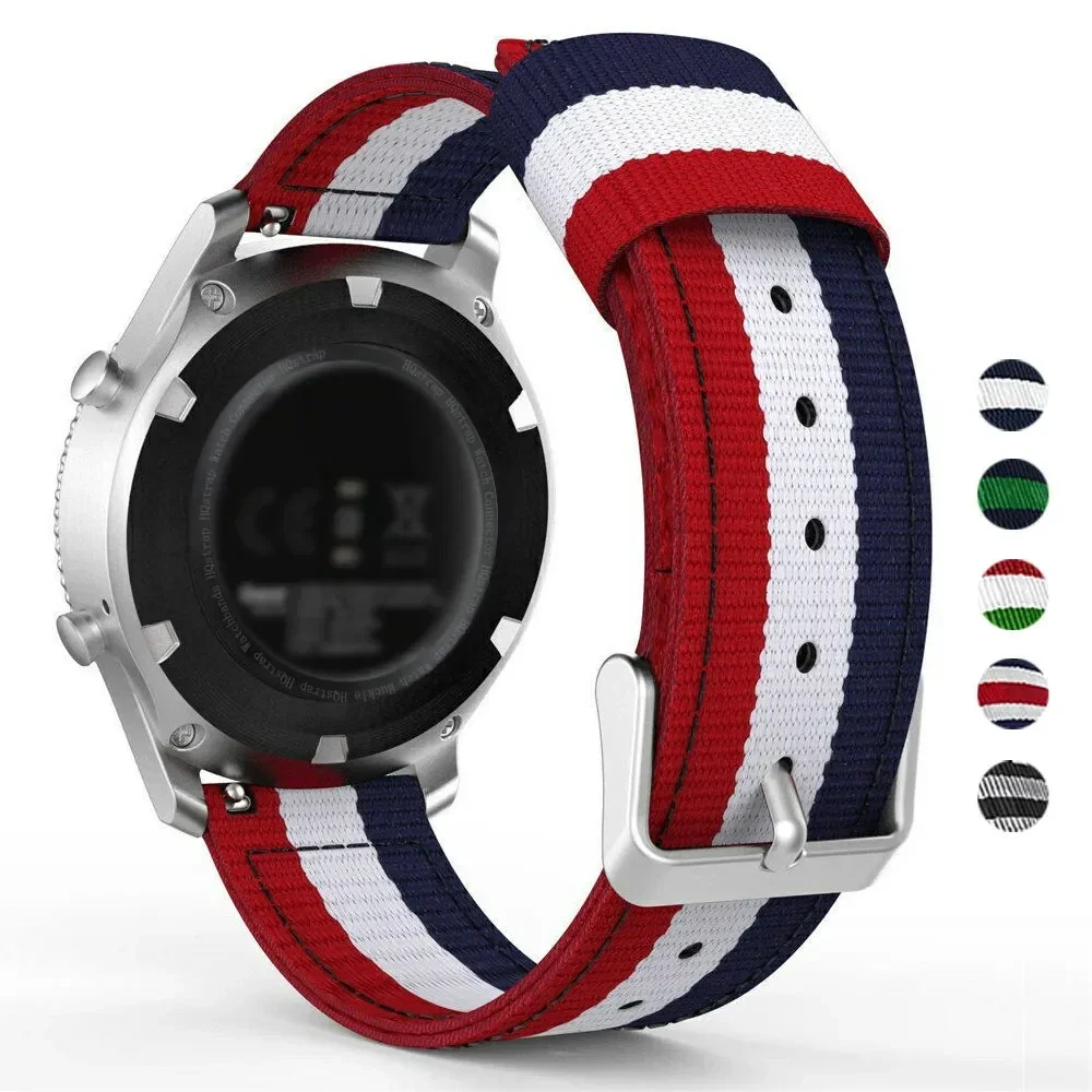 Nylon Band 22mm 20mm Universal Strap for Samsung Galaxy Watch 4 3 5 6 40mm 44mm Classic 42mm 46mm Belt for Huawei Watch Bracelet