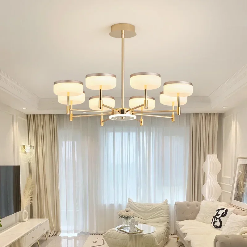 New Full-Spectrum Starry Sky Chandelier - Multi-Head Eye-Caring Light for Living Room & Bedroom
