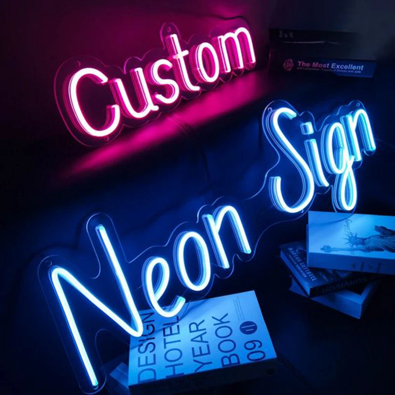 Neon Light Sign Custom Personal Name Logo Birthday Wedding Party Led Lights Outdoor Neon Light Baby Anime Wall Decor