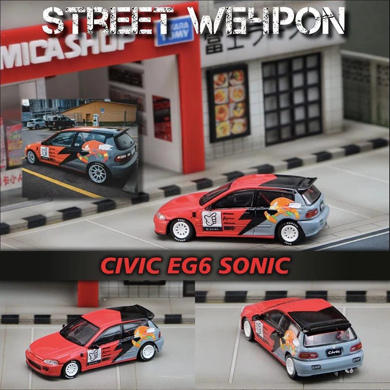 

SW In Stock 1:64 EG6 TYPE R No Good Racing Diecast Diorama Car Model Collection Miniature Toys Street Weapon