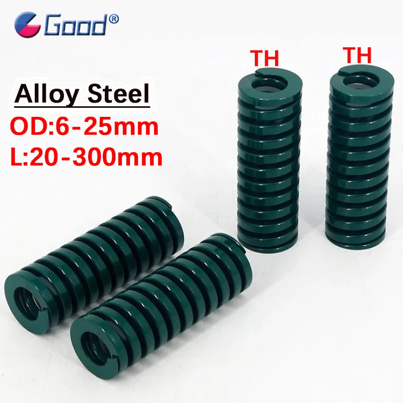 

1PC Heavy Load Die Mold Springs Green Compression Spring Outer Diameter 27 30 35 40 50mm Length 30 35 40 45 50 55 60 65 70-300mm