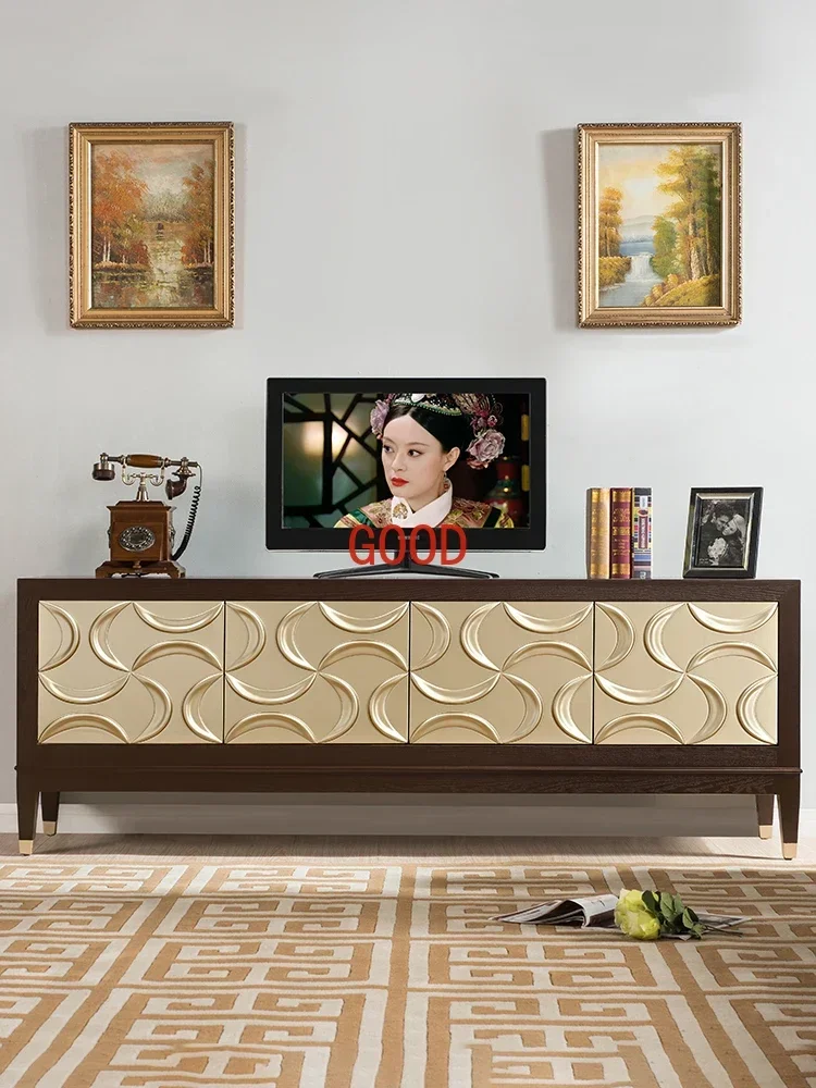 Neoclassical postmodern TV cabinet coffee table combination