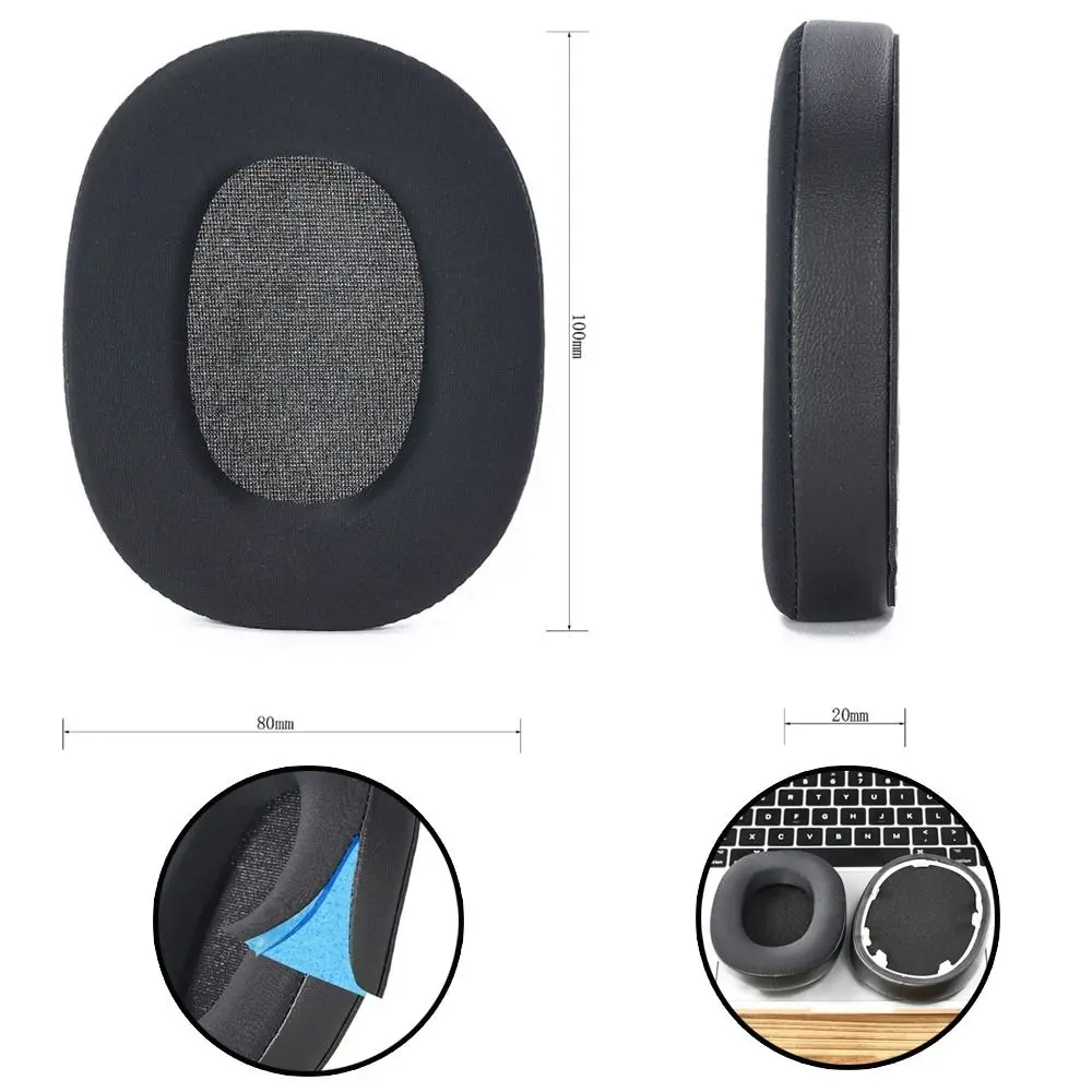 1 زوج استبدال سماعة بطانة للأذن بروتين الجلود الإسفنج رغوة سماعة عقال غطاء لسوني WH-1000XM6 1000XM6