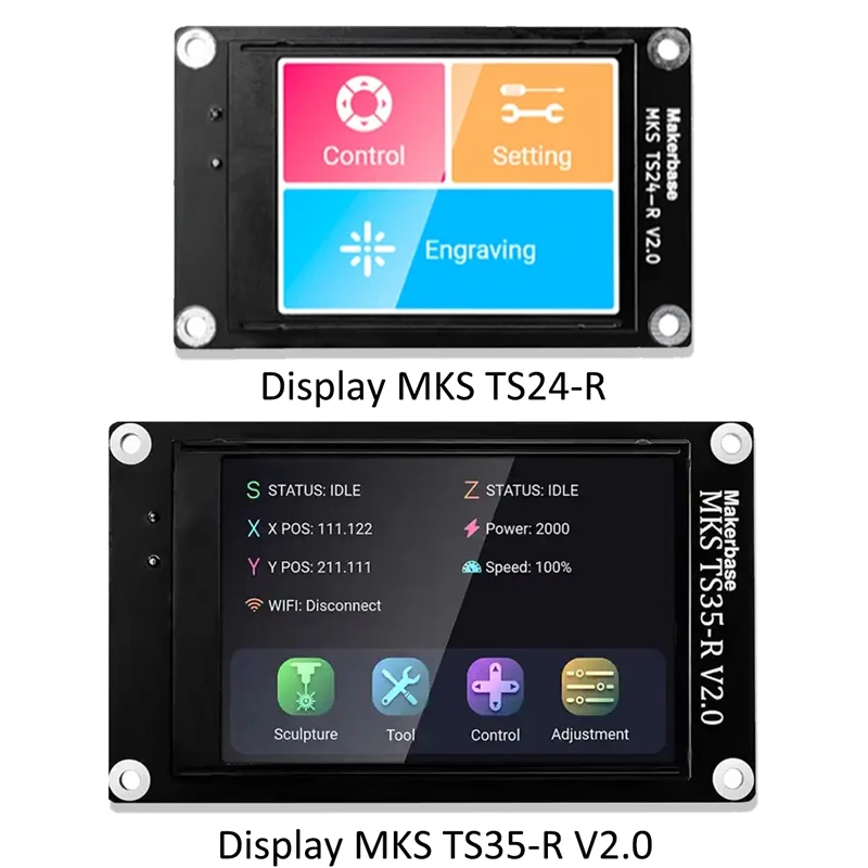 Makerbase MKS DLC32 V2.1 32bits Motherboard Offline Controller WIFI TFT Touch Screen TS24/TS35-R For Laser Engraving Machine view 6