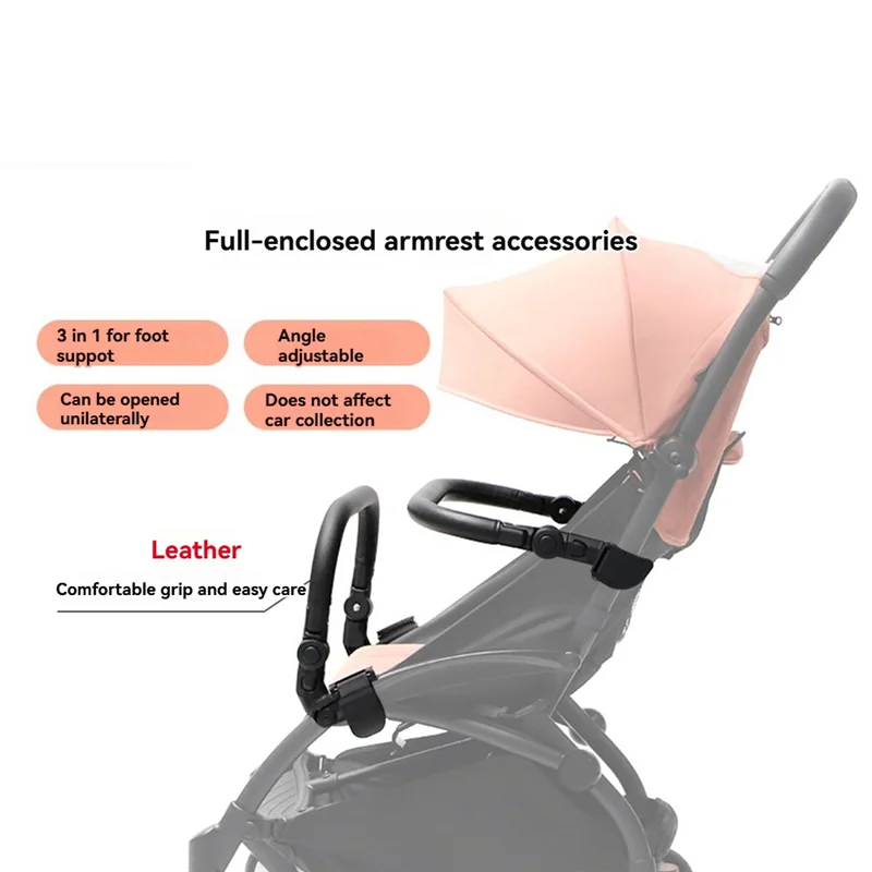 

ABXE-Stroller Bumper Bar Armrest Stroller Accessories Adjustable Handlebar For YOYO/YOYA Baby Pushchair