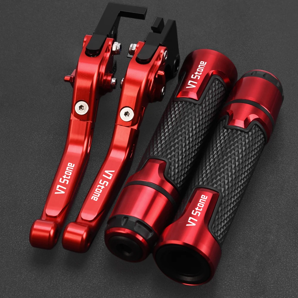 Motorcycle V7 Stone Brake Clutch Levers Handlebar Grips Handle Bar Grip Ends For MOTO GUZZI V7 Stone 2012 2013 2014 2015 2016