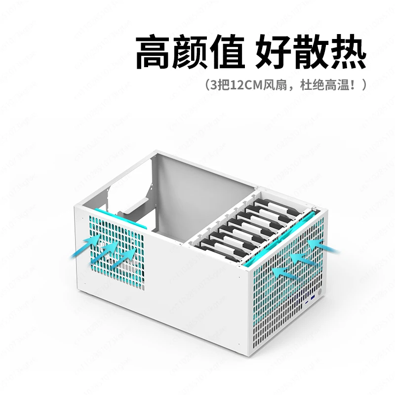 B8 8-position NAS chassis ATX large power supply MATX full height pcieAIO storage service
