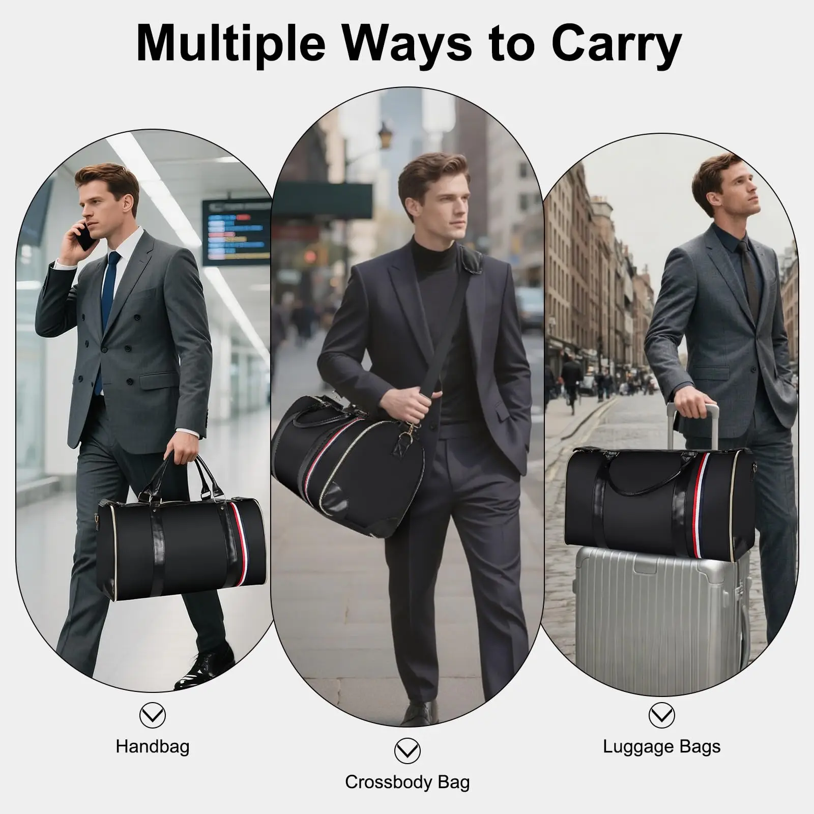 Geestock Convertible Duffle Garment Luggage Carry On Weekend Bag Travel Duffel Tote Bag Yoga Gym Bag for Business Trips Sport
