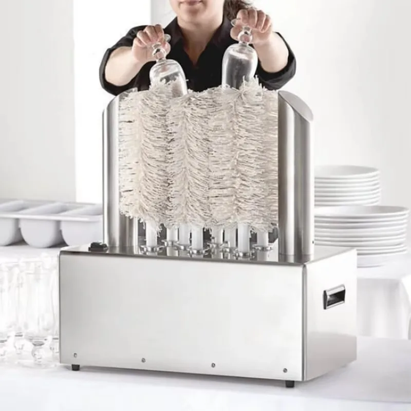 Coffee cup,glass cup,tea cup,and glass cup drying wiping and cleaning machine,equipped with 2/3/5/8 microfiber polishing brushes