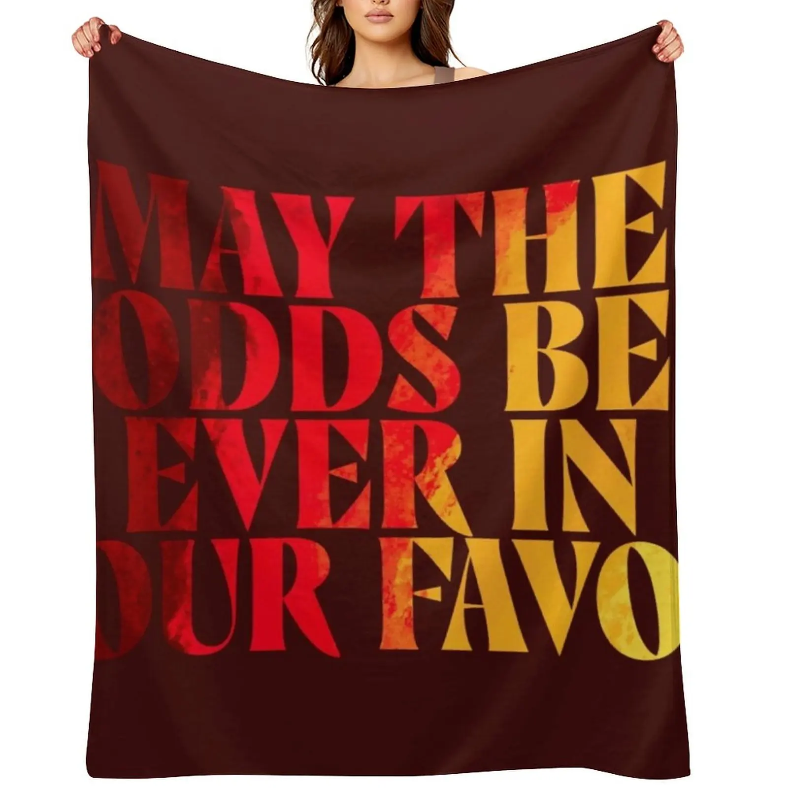 

may the odds be ever in your favour Throw Blanket Blankets For Sofas Beach Flannel Fabric Vintage Blankets