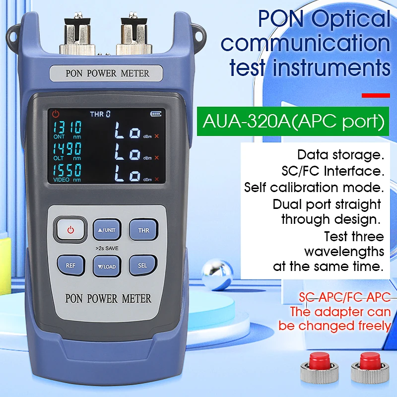 

AUA-320A/U Handheld PON Optical Power Meter PON Network Detection Online Test PON Optical Power