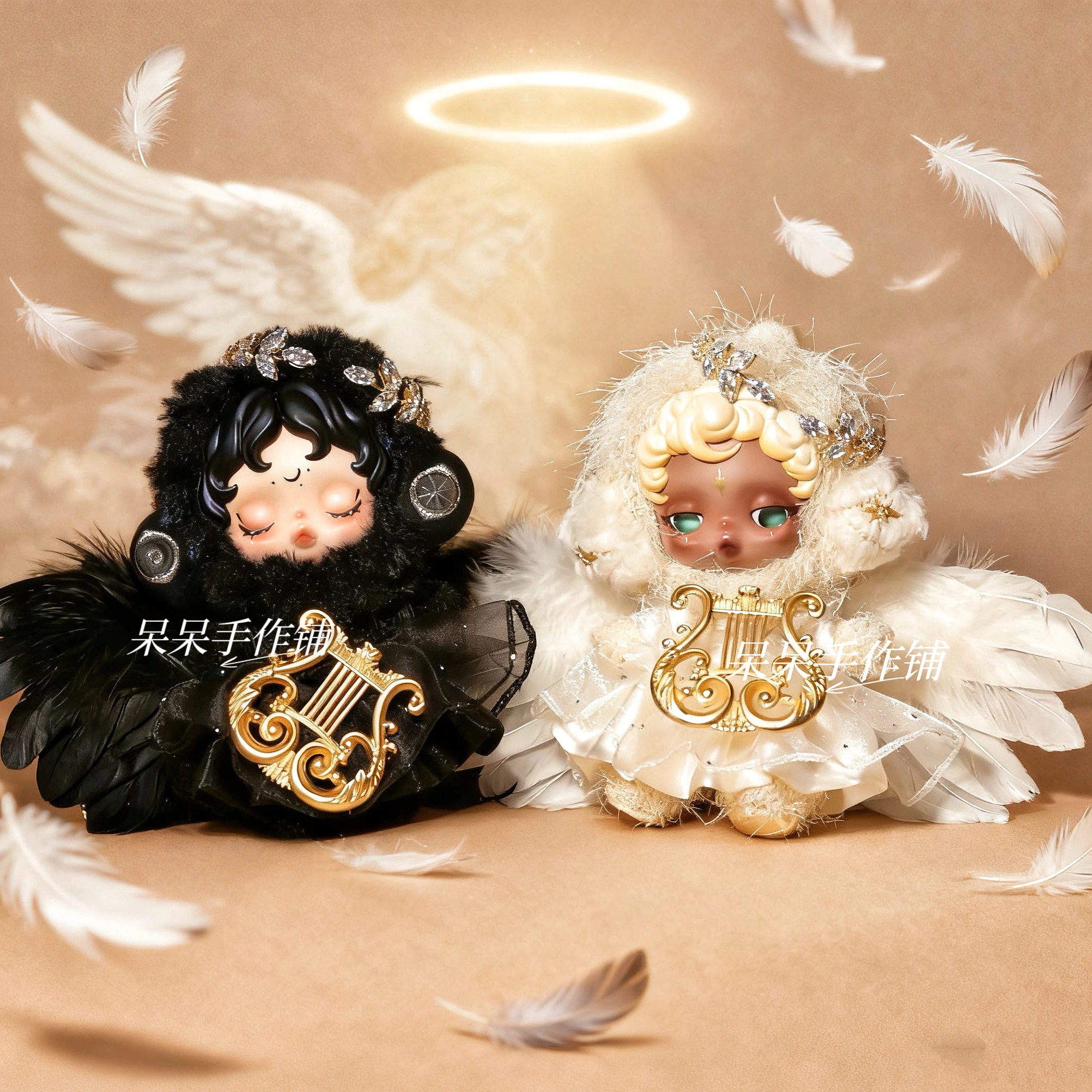 스컬판다 V1/V2 V3 유 파운드 미 시리즈 비닐 인형 귀여운 옷 천사 악마 드레스 트렌디 인형 의상 액세서리 선물