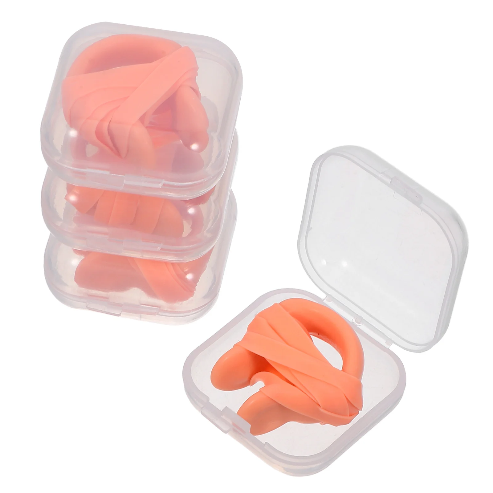 

4pcs Sturdy Nose Clamps Anti-Slip Design Comfort Fit Waterproof Seal For Kids Adults Durable Latex Strap Replaceable Swimmer