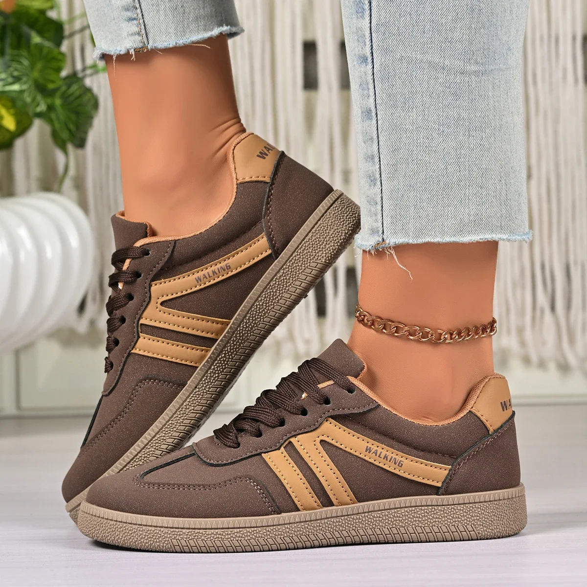

Women's Luxury Flat Sneakers 2025 Spring and Autumn New Style Comfortable Non-slip Casual Outdoor Running Shoes for Women