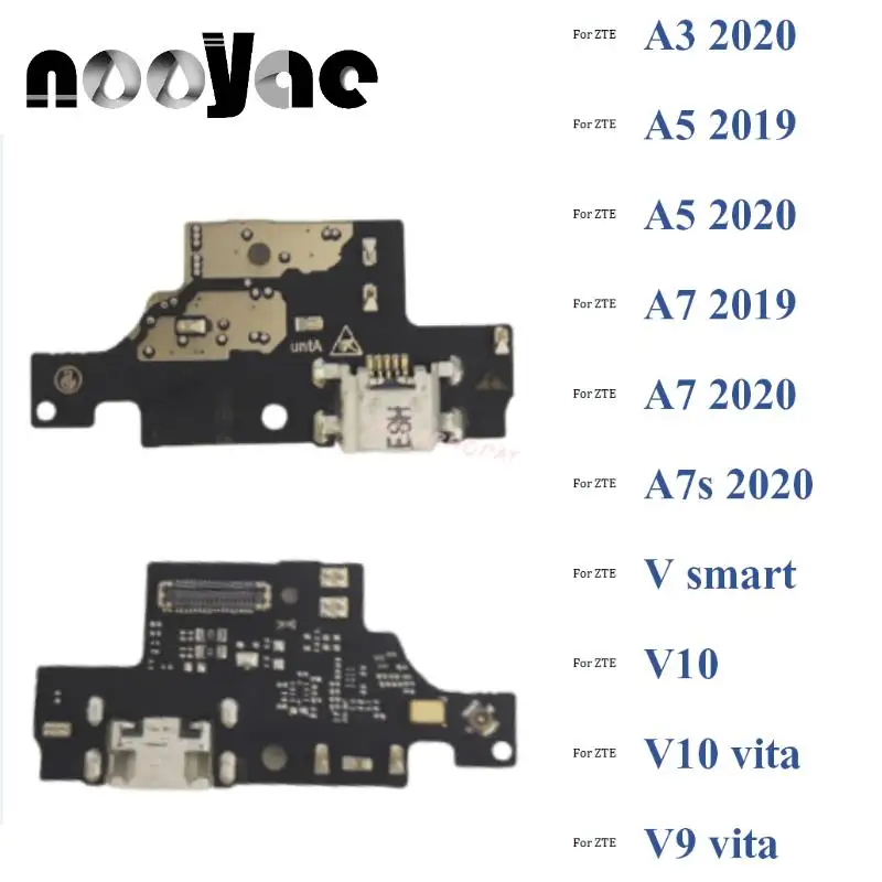 Dla ZTE Blade A5 A3 A7 A71 A7s V Smart 2020 2019 V9 V10 Vita USB Dock Port ładowania Wtyczka Ładowarka Elastyczny kabel Mikrofon Płyta MIC