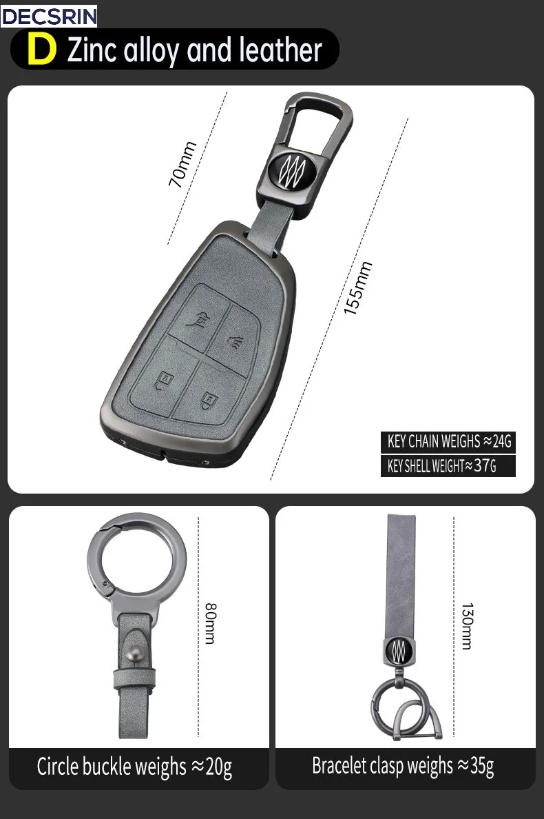 3/4/5/6 Buttons Car Key Case Cover for Chevrolet Tahoe Suburban for GMC Yukon for Buick ENVISION S Plus Avenir 2020/21/22 /23 view 6