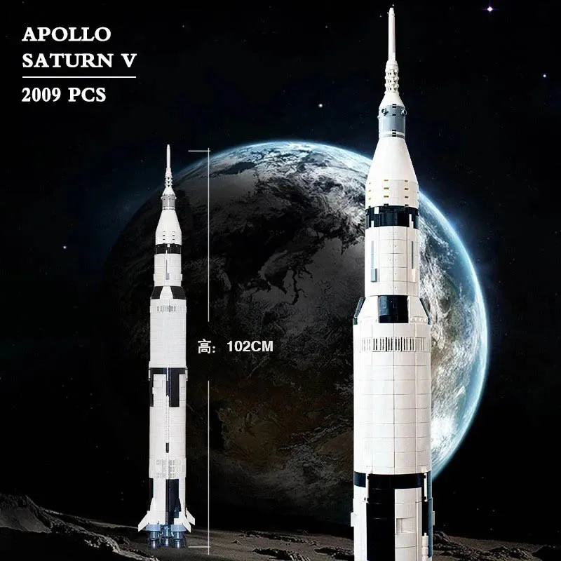 2009 PCS Apollo Saturn V Building Blocks Bricks Model Birthday Christmas Gifts Toys Compatible 21309 92176 37003