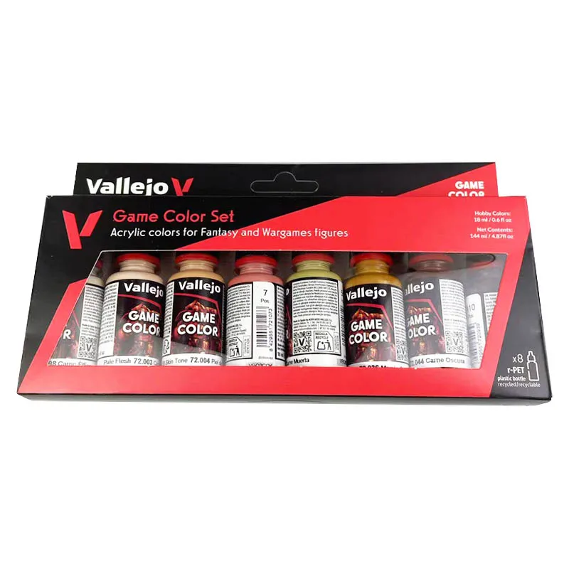 Vallejo Skin AV Eco friendly Hand Coating Set Skin Tone Set (8 Colors) 72187