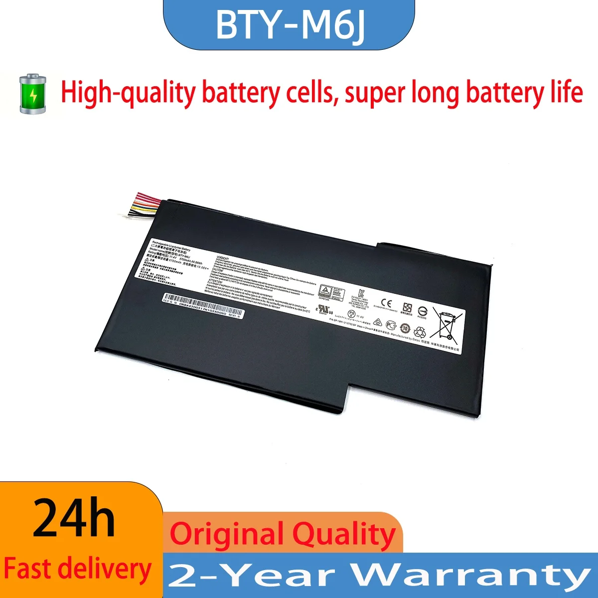 

New Original BTY-M6J Laptop Battery For MSI GS63VR GS73VR 6RF-001US BP-16K1-31 MS-17B1 MS-16K2 9N793J200 Tablet PC Free Tools