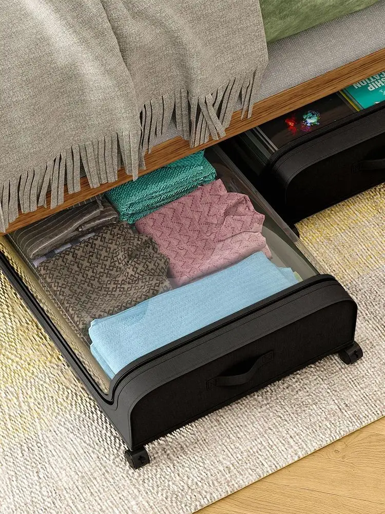 Opbergtas voor kleding onder bed Opvouwbare quilt Doggy Bag Slaapkamer Slaapzaal Stofdichte kledingkast Kledingorganisator Opbergdoos - afbeelding 2