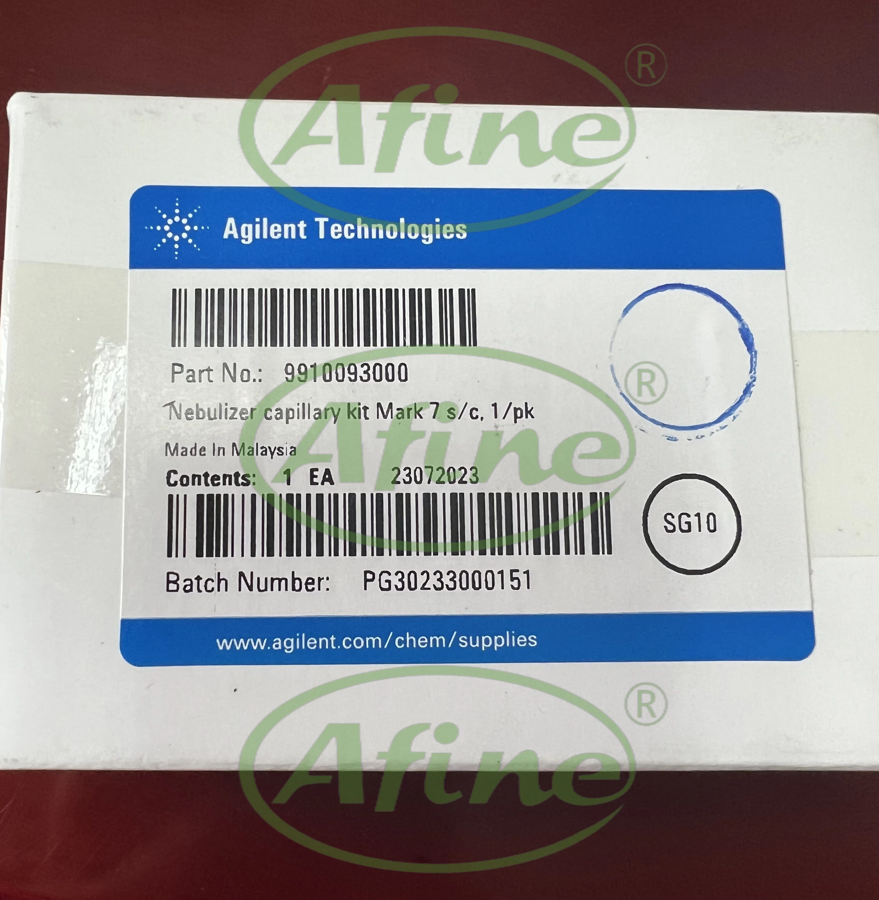 AFINE Agilent Nebulizer Capillary Kit, 9910093000, for Mark 7 Spray Chamber