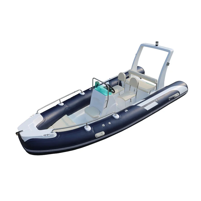 17FT Rhib 520 Hypalon قارب مضلع قابل للنفخ مع محرك خارجي #5