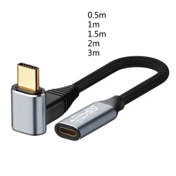 Câble d'extension USB C mâle vers femelle, câble de charge rapide, USB 3.1, Gen2, haute vitesse, 10Gbps, vidéo 4K, PD, 100W, rette