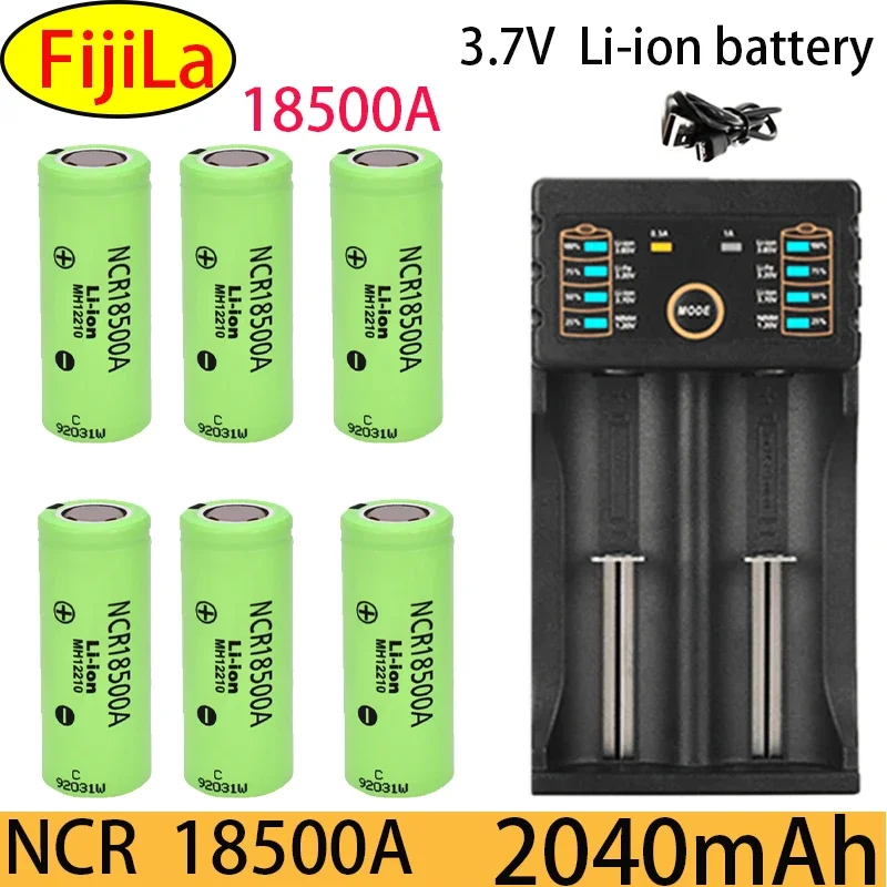 100% Original 3.7V 18500 2040mah Lithium Ion Battery for Camera Cell   NCR18500A 3.6V Battery for Toy Torch Flashlight Ect