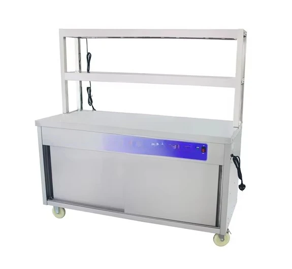 

Trolley With Wheel Commercial Stainless Steel 201Food Warmer Display Electric Plate Warmer Cart