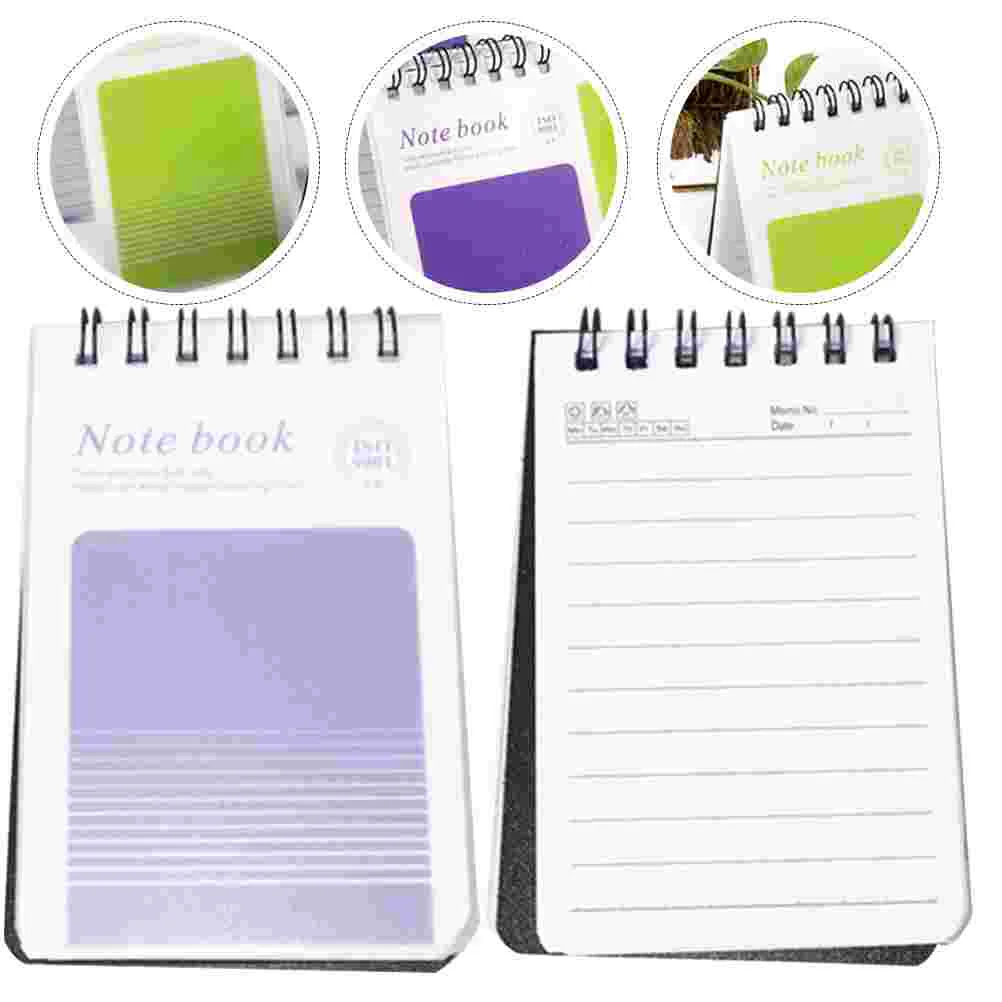 2 Pcs Notebook Notebooks School Page Markers Multi-use Memo Pads Multifunction Mini Planning Iron Small Student