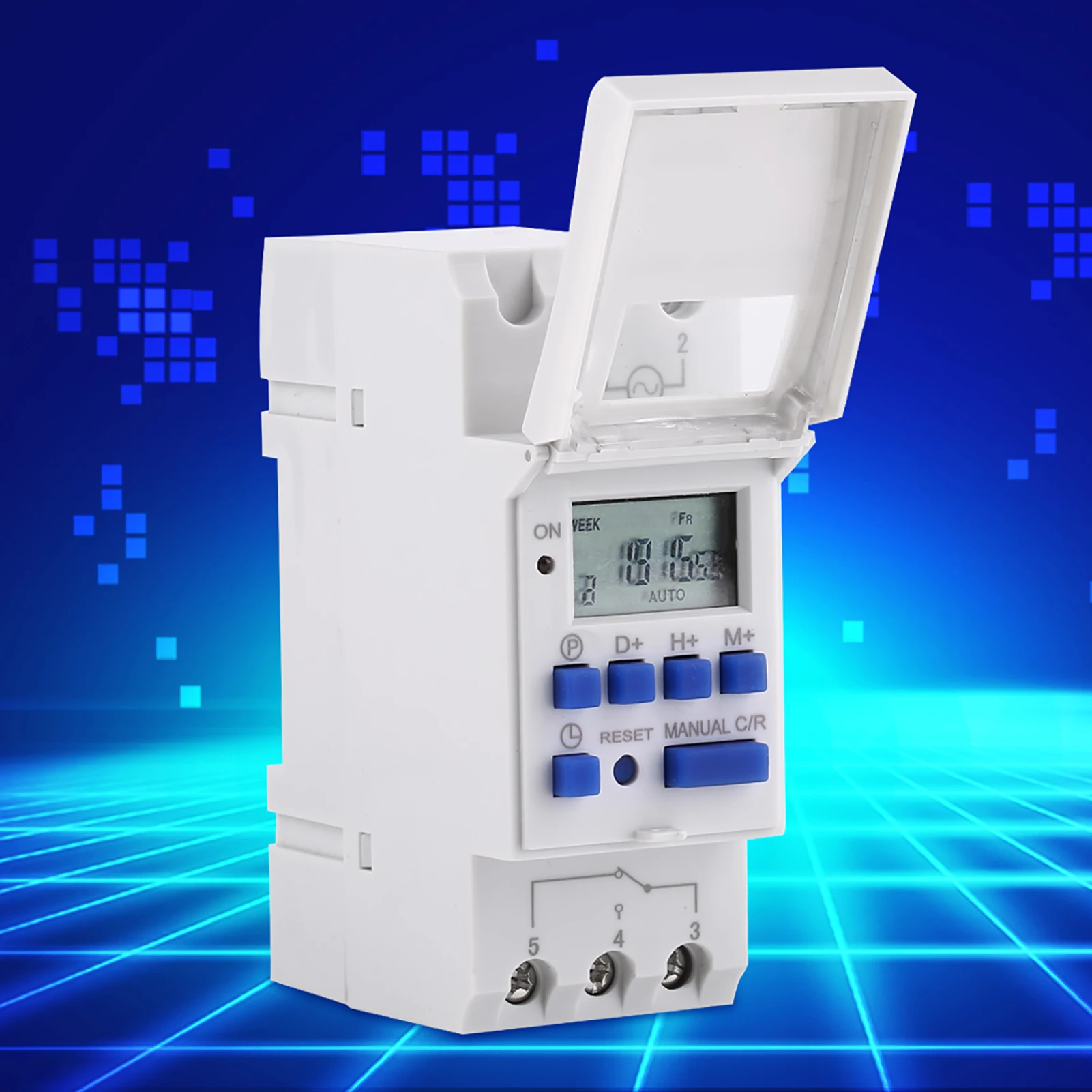 LCD Display Weekly Programmable Electronic Relay Time Switch 16on＆8off Timer Digital Time Switch Programmable Timer Switch