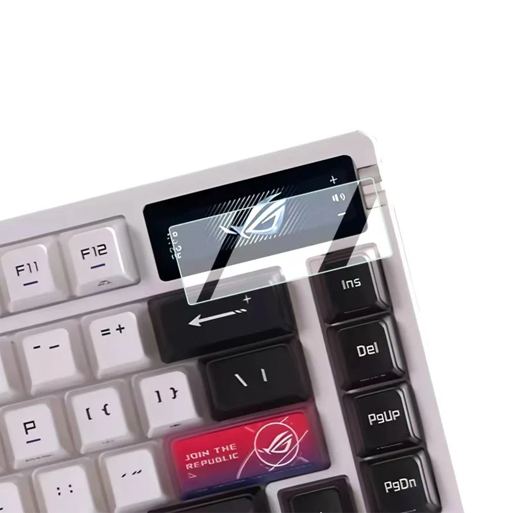 Tempered Glass film 9H Screen protector for ROG Azoth Extreme 75% Mechanical Keyboard Small Window